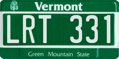 VT license plate LRT331