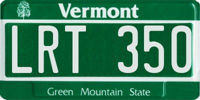 VT license plate LRT350