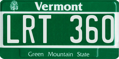 VT license plate LRT360