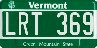 VT license plate LRT369