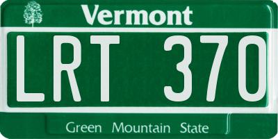 VT license plate LRT370