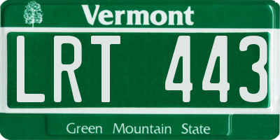 VT license plate LRT443
