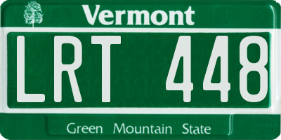 VT license plate LRT448