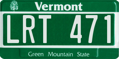 VT license plate LRT471