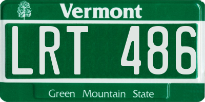 VT license plate LRT486