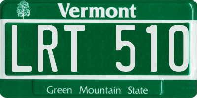 VT license plate LRT510