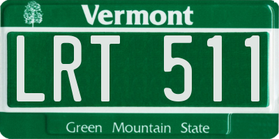 VT license plate LRT511