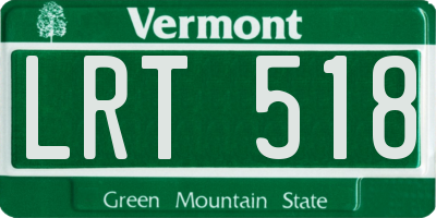 VT license plate LRT518