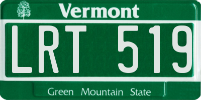 VT license plate LRT519