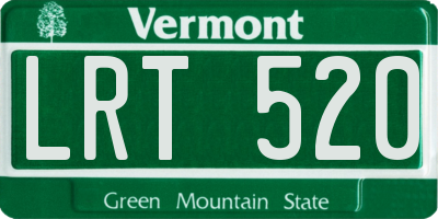 VT license plate LRT520