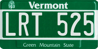 VT license plate LRT525