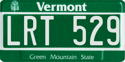 VT license plate LRT529