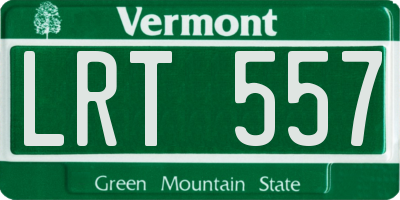 VT license plate LRT557
