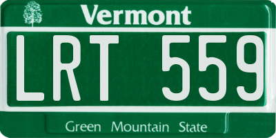 VT license plate LRT559