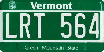 VT license plate LRT564