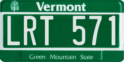 VT license plate LRT571