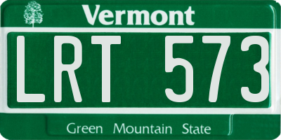 VT license plate LRT573