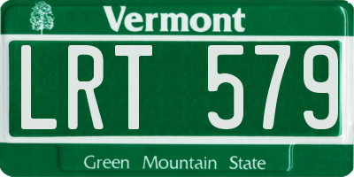 VT license plate LRT579