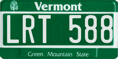 VT license plate LRT588