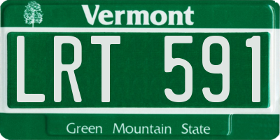 VT license plate LRT591