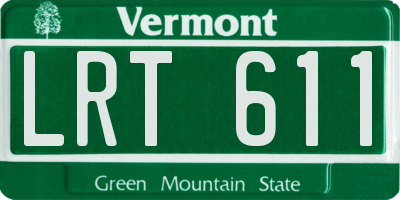 VT license plate LRT611