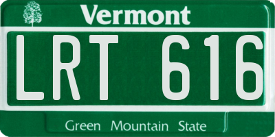 VT license plate LRT616