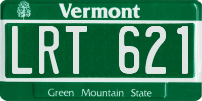 VT license plate LRT621