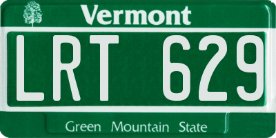 VT license plate LRT629