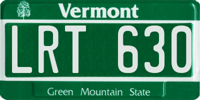 VT license plate LRT630