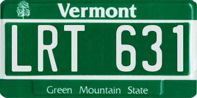 VT license plate LRT631