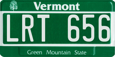 VT license plate LRT656