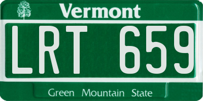VT license plate LRT659