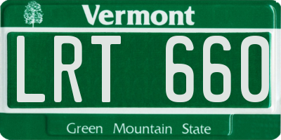 VT license plate LRT660