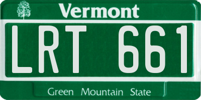 VT license plate LRT661
