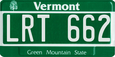 VT license plate LRT662