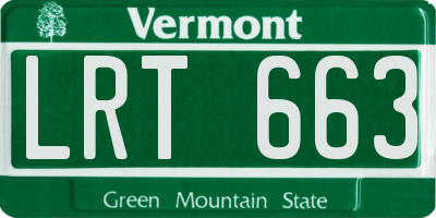 VT license plate LRT663
