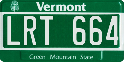 VT license plate LRT664