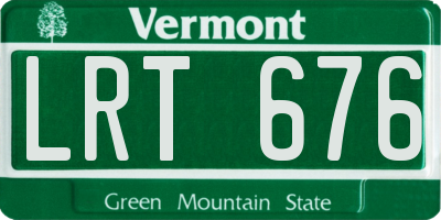 VT license plate LRT676