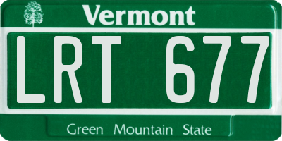 VT license plate LRT677