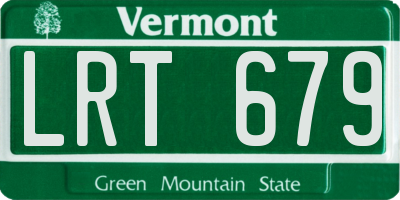 VT license plate LRT679