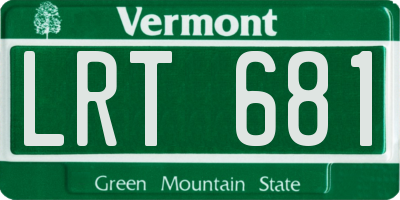 VT license plate LRT681