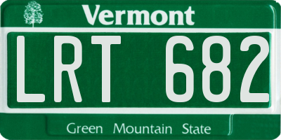VT license plate LRT682