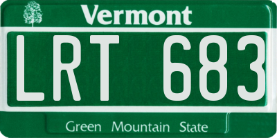 VT license plate LRT683
