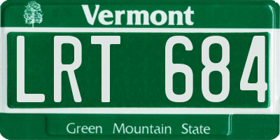 VT license plate LRT684
