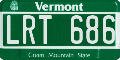 VT license plate LRT686