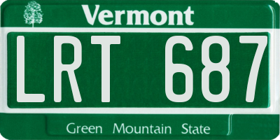VT license plate LRT687