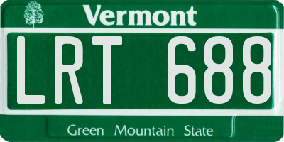 VT license plate LRT688