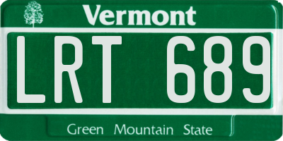 VT license plate LRT689
