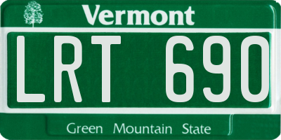 VT license plate LRT690