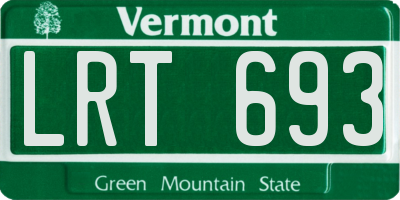VT license plate LRT693